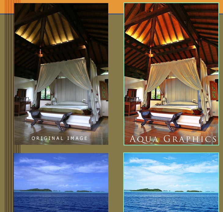 Aqua Graphics Travel Marketing Pre-Press Graphics Services. 