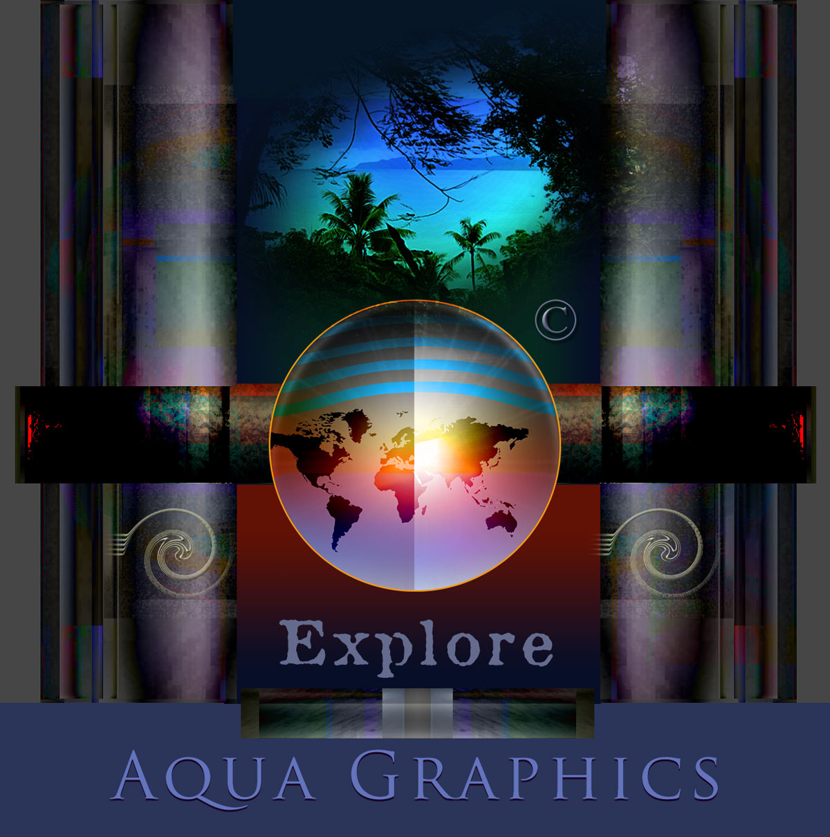 Travel & Explore - Aqua Graphics Web Design 